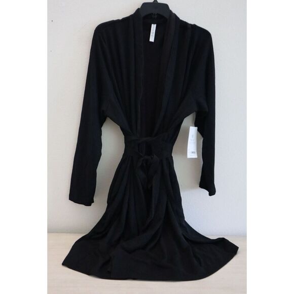 Athleta 983113002 Women's Plus Sz 2X Black Wind Down Sleep Robe - Picture 1 of 9